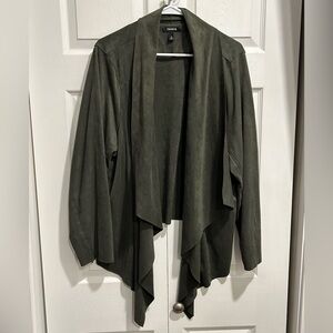 TORRID Draped Open Front Blazer, Forest Green, Size 3